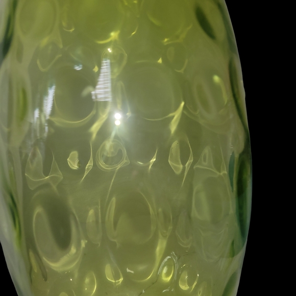 Home Essentials and Beyond Thumbprint Inverted Green Vase - Picture 3 of 7